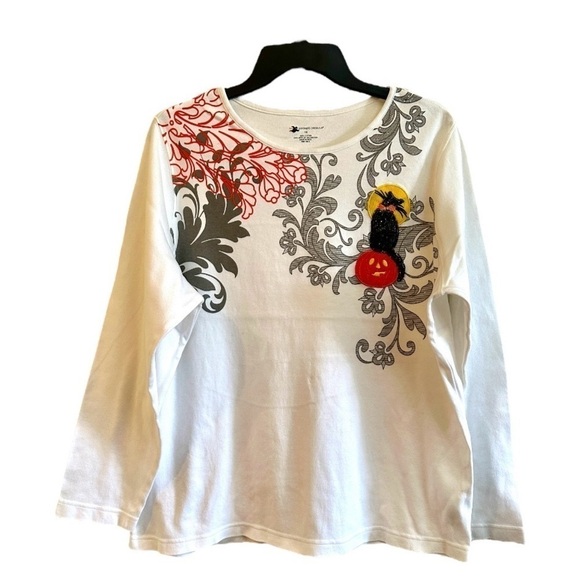 BOO DESIGNERS ORIGINALS, WOMENS, 100% WHITE COTTON SHIRT. LONG SLEEVE. SIZE 1X - Picture 1 of 5